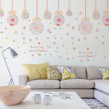 

1pcs Removable Art Vinyl Quote Wall Sticker Home Wall Glass Decal Mural Home Room Decor DIY Sticker Colorful Christmas Decor