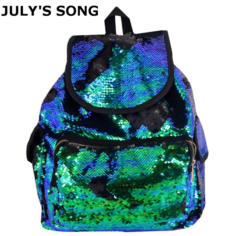 

Large Capacity Mermaid Sequins Backpack Double Color Sequins Bag Girls School Bags New Designer Ladies Backpack Mochila Feminina