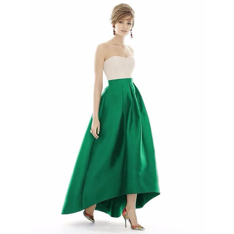 de satén de Color esmeralda, falda larga de alta calidad, hecha a medida, con cremallera, estilo Saia Longa, 2016 - AliExpress Mobile