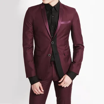 

Best Mens Suits Slim Fit Tuxedo Fashion Dress Groomsman Bridegroom Men Blazer Groom (jacket+pants) mens suits