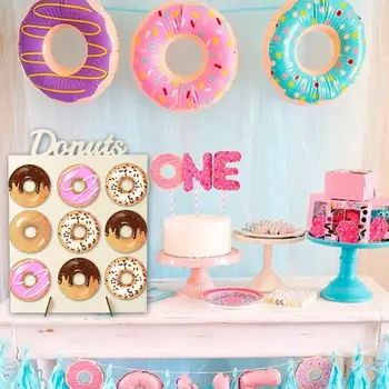 

Wooden Donut Wall Stand Doughnut Holder Baby Shower Kid Birthday Party Decor Donut Wedding Party Decoration Event Party Supplies