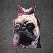 Горячая мафия сигары мопса 3D графика печати майки для детей, мужчин и женщин нижнее белье Подростковая хлопковая Футболка свободная одежда унисекс