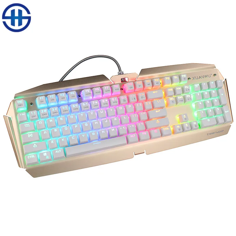 

TEAMWOLF XUANWU Mechanical Keyboard 104 MX black blue red switches Backlight Metal Panels Gaming Keyboard For Laptop PC office