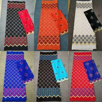 

Hot sale african swiss voile lace in switzerland 5+2yards nigerian lace fabrics latest african laces 2018 cotton lace CJB-A6