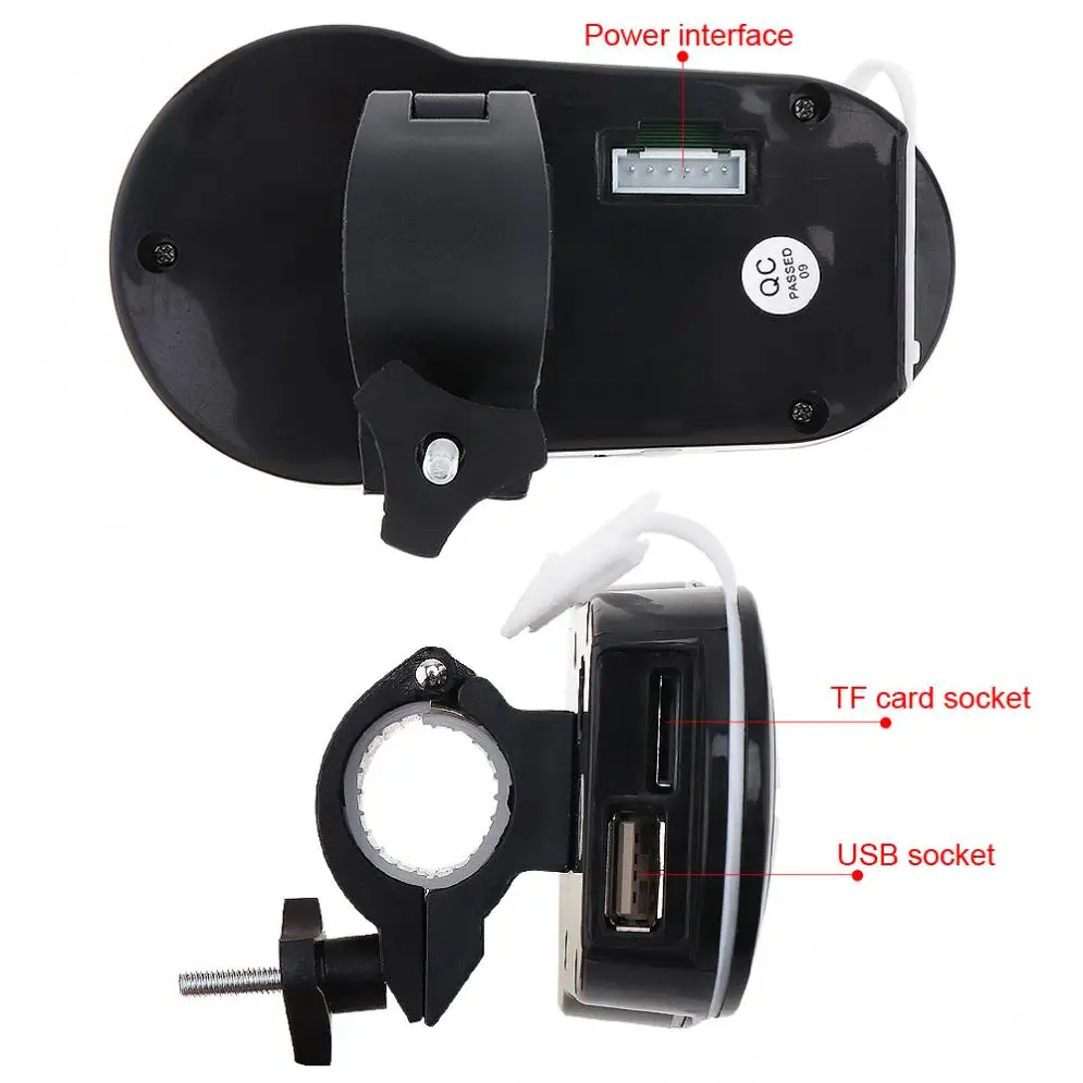 2 шт 30 Вт Мотоцикл Противоугонная Bluetooth MP3 спикер Поддержка AUX-IN аудио вход и USB/TF для мотоцикла и скутера