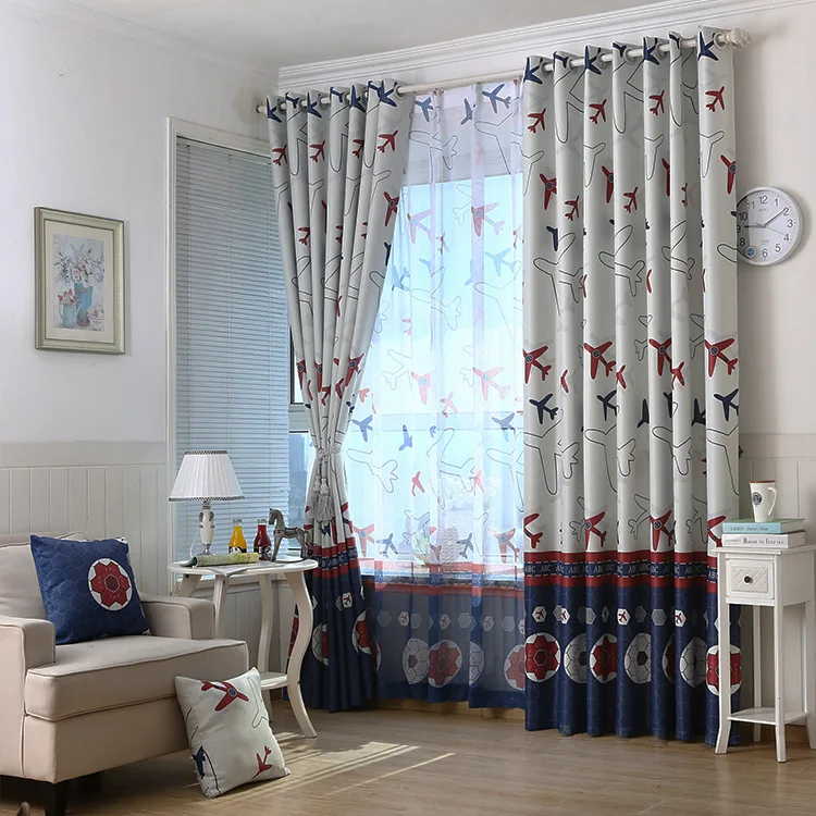 Cartoon Curtains for Living Dining Room Bedroom Football Children Curtains Custom Children s Room Boys Girls