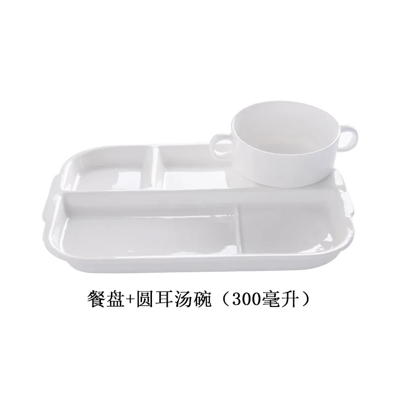 Plate and bowl Новая керамическая детская посуда, милая тарелка для кормления, фруктовые блюда, детская розовая, белая разделенная тарелка, тарелка для малыша, миска, Chil - Цвет: Plate and bowl