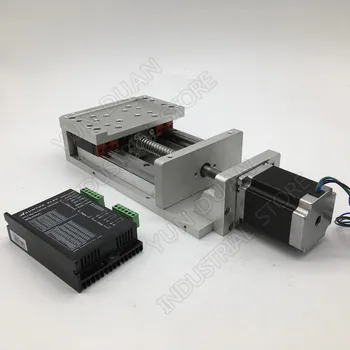 

1000MM Stroke Module Sliding Table & NEMA23 Stepper Motor &Driver Heavy Load Slide Linear Stage Ballscrew Guide Platform For CNC