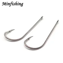 Минимальный Рыбалка 50 шт. высокоуглеродистой Сталь Рыбалка крюк Большой Размеры Крючки длинные Рыбалка Крючки для морской Рыбалка