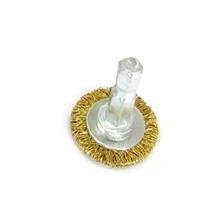 5 шт. латунная проволока щетка для сверла насадки колеса чашки для удаления ржавчины инструмент для очистки