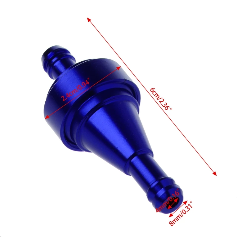 Универсальный 6 мм масляный топливный фильтр очиститель для мотоцикла питбайк ATV 5 цветов топливные фильтры для мотоциклов ATV скутеры - Цвет: Синий