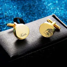 2 шт. свадебный подарок на день рождения жениха День отца для мужчин запонки логотип запонки лазерной выгравированное имя золото рукав ногтей