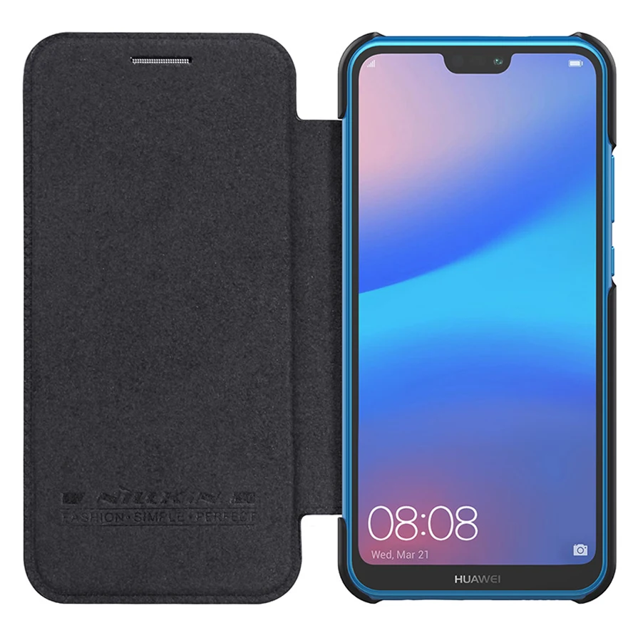 

Huawei P20 Lite Nillkin Case 5.84 Inch Qin Series Genuine Wallet Leather Case For Huawei P20 Lite / Nova 3E Flip Cover