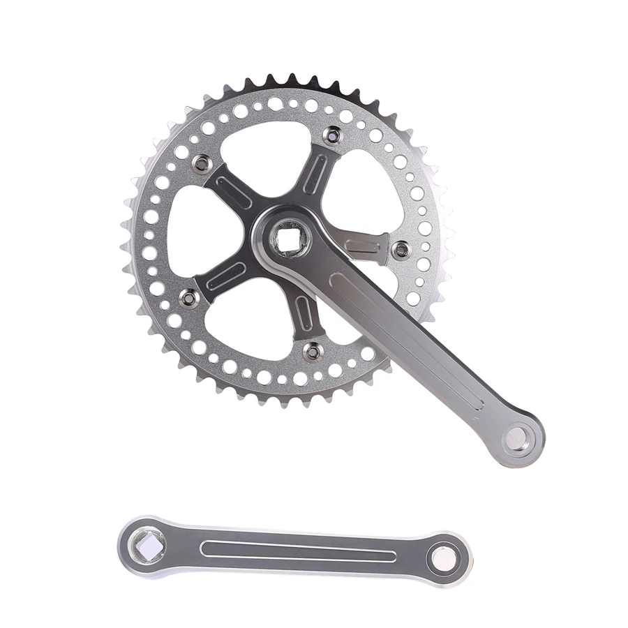 Single Speed Bike Sprocket Fixed Gear Bike Crankset 46T 130 BCD
