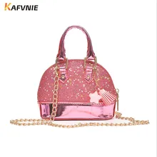 Модная Блестящая Сумочка с принцессой, женская сумка из искусственной кожи, вечерняя посылка, детская сумка, Милая мини-сумка через плечо для детей