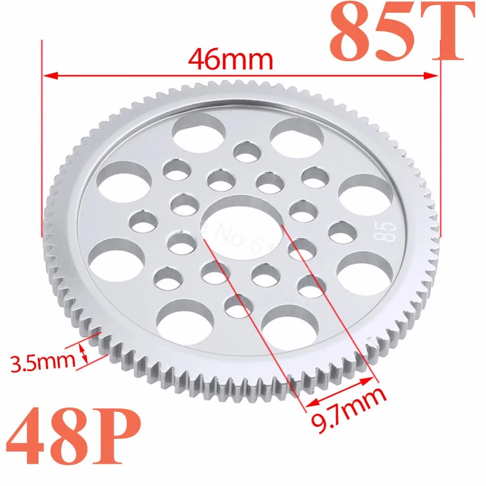 48P Metal Aluminum Spur Gear 85T For RC 1/10 Sakura D3 CS Drift Racing