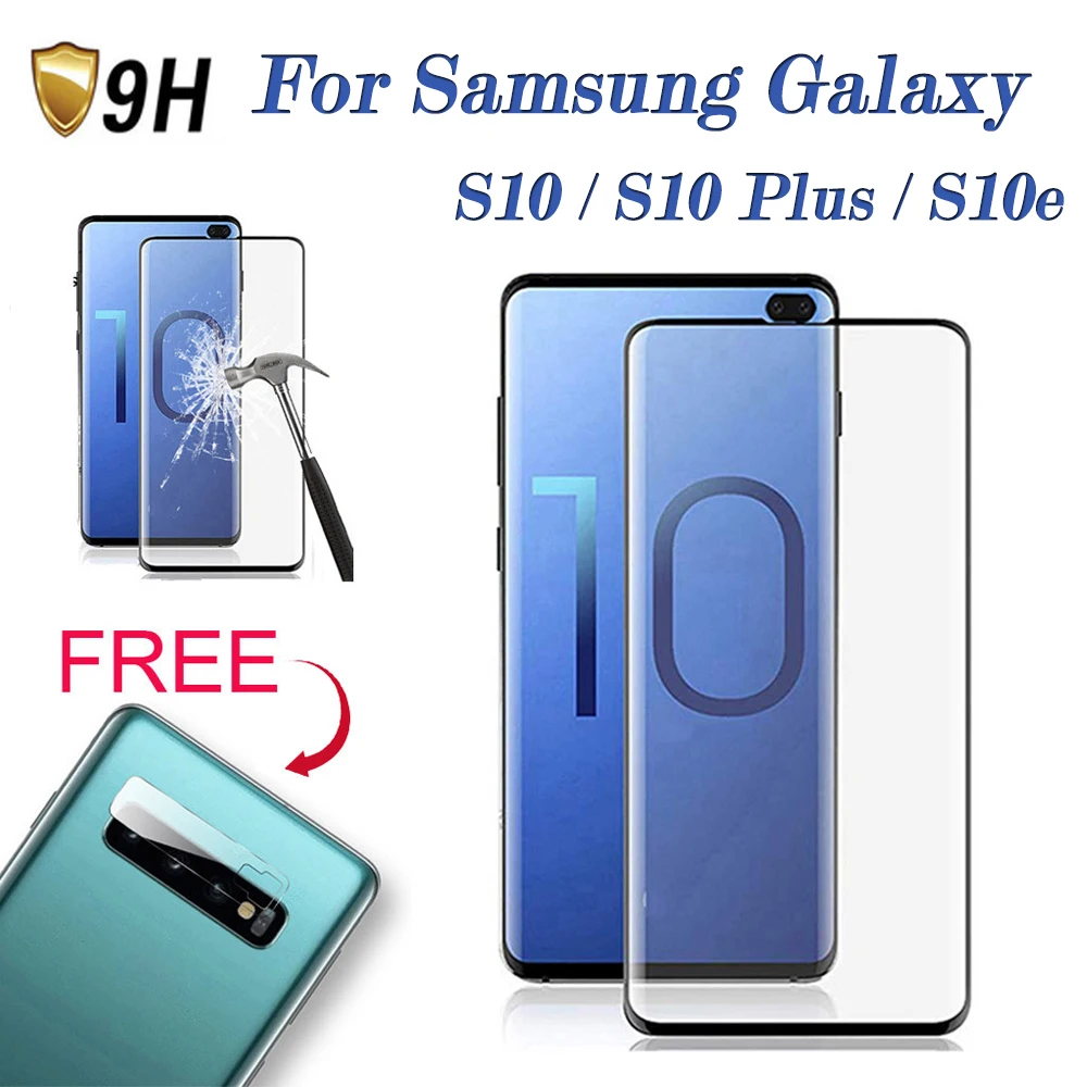 3D экран загибающаяся Защитная Стекло на samsung S10 Plus закаленное Стекло Galaxy S10Plus S10E S 10 lite Полное покрытие стекло защитная пленка