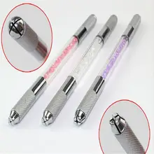 2 шт. Горячее предложение кристальная Татуировка ручка мануального татуажа бровей, аппарат для татуажа Перманентный макияж tebori брови татуировки ручка-держатель игл иглы