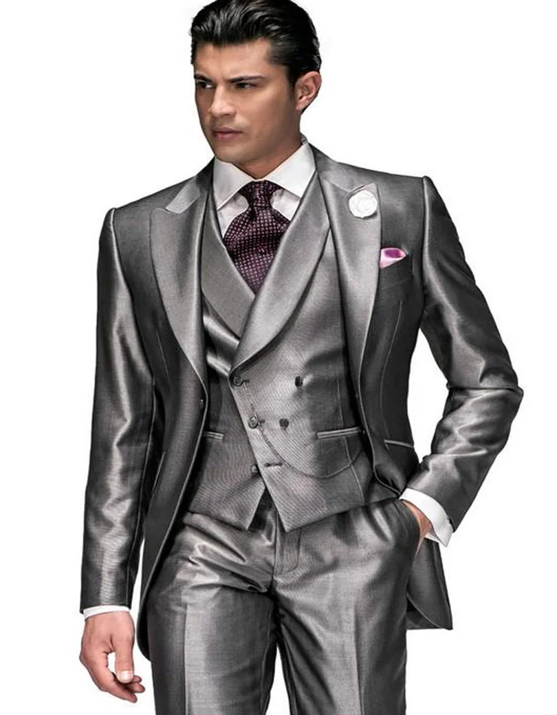 Hot Sale Jacket As Groomsman Suit Gentleman Style Groom Tuxedos 1