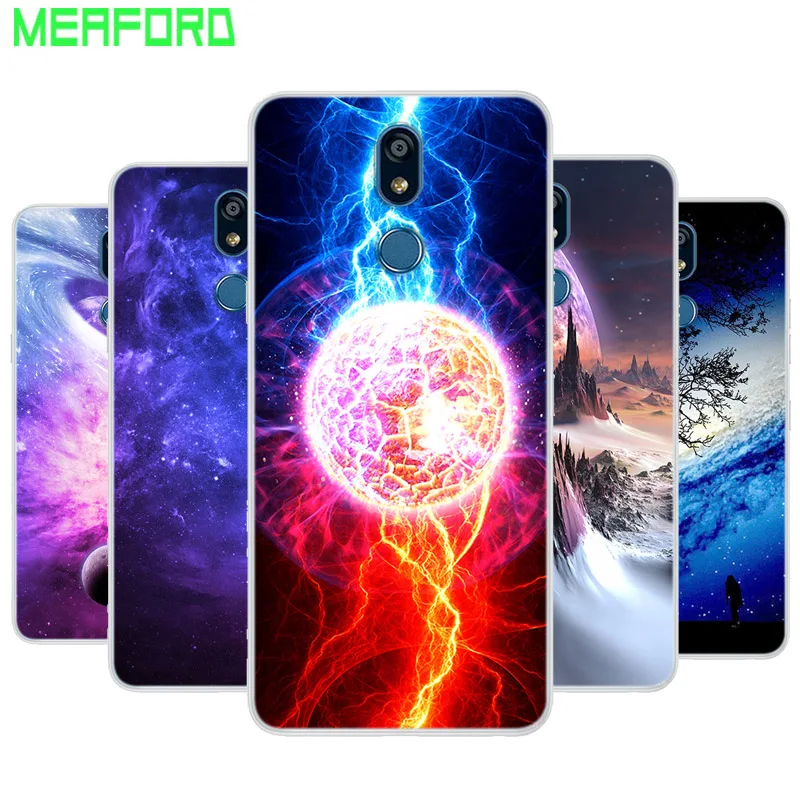 

Silicone Case For Coque LG K40 2019 Soft Art Print Back Cover For LG K12 Plus K12+ K40 X4 2019 k 40 5.7" Clear bumper Phone Case