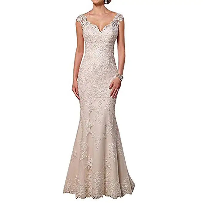

2019 Women's Sweetheart Neck Lace Mermaid Wedding Dresses Bridal Gowns Vestidos De Noiva