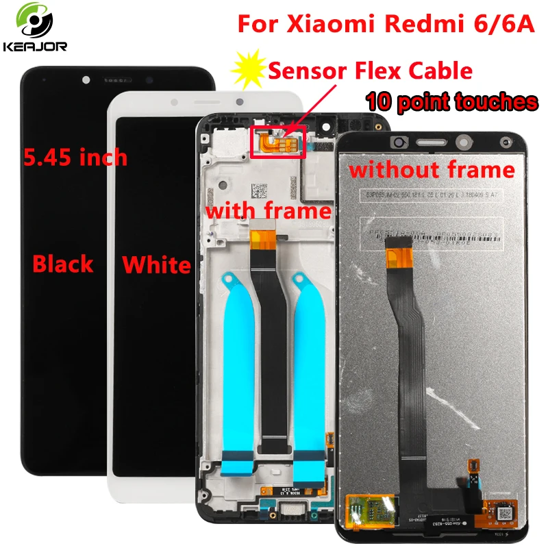 ЖК дисплей для Xiaomi Redmi 6A/6 сенсорный экран рамка дигитайзер панель аксессуары