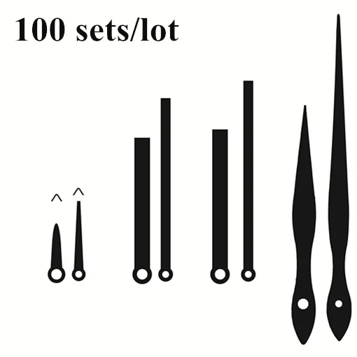 

100 Sets DIY Wall clock hands Accessories Metal Needle Pointer Minute Hour Hand Set Needles Clocks Home Decor Promotion