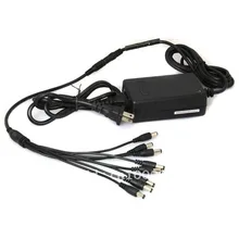8CH AC 100-240V 2A адаптер питания 8 портов DC 12V Pigtail 8-полосный сплиттер для камеры видеонаблюдения-8POW
