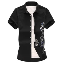 2019 Men Shirt Summer Style Printed Beach Hawaiian Shirt Men Casual Short Sleeve Hawaii Shirt Chemise Homme 7XL bob dong men s vintage wdf floral printed summer hawaii shirt short sleeve retro pattern beach casual hawaiian shirts for luau