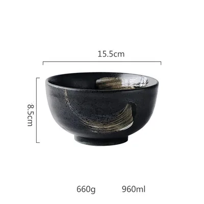 ANTOWALL, корейский стиль, Ретро керамическая посуда, бытовая миска для риса, большая миска для лапши, супа, персонализированная тарелка для ресторана - Цвет: 3