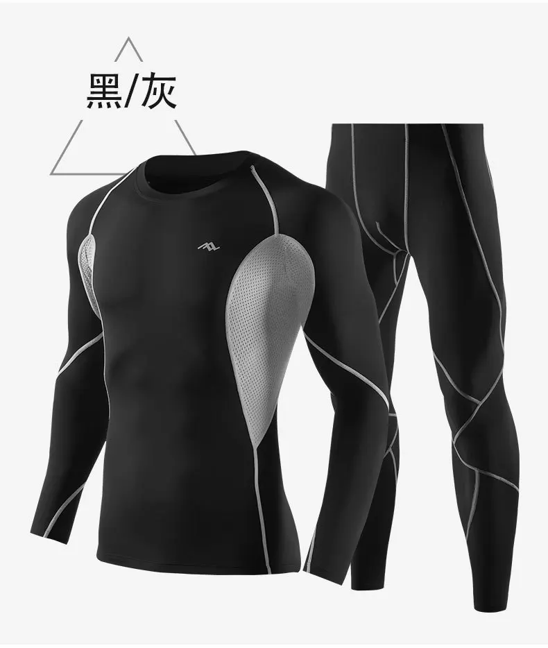 Высококачественный компрессионный спортивный костюм для фитнеса, облегающий спортивный костюм, набор для бега, футболка, леггинсы, мужская спортивная одежда, спортивная одежда, спортивная одежда