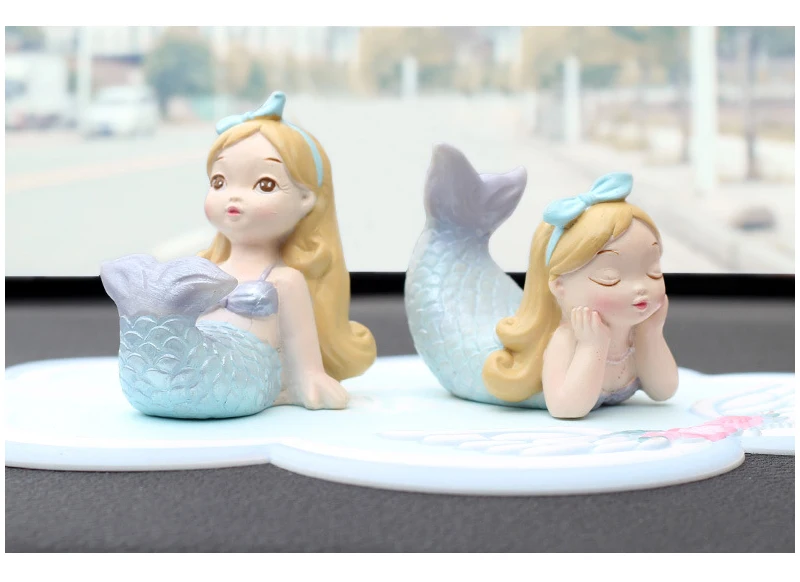 Креативная дочка морской русалки статуэтки авторское украшение из полимера милые Русалочки миниатюрные домашние декоративные предметы подарки игрушки