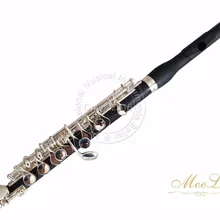 MeeLe Piccolo композитный деревянный корпус и голова ключи с серебристым напылением с кожаным чехлом