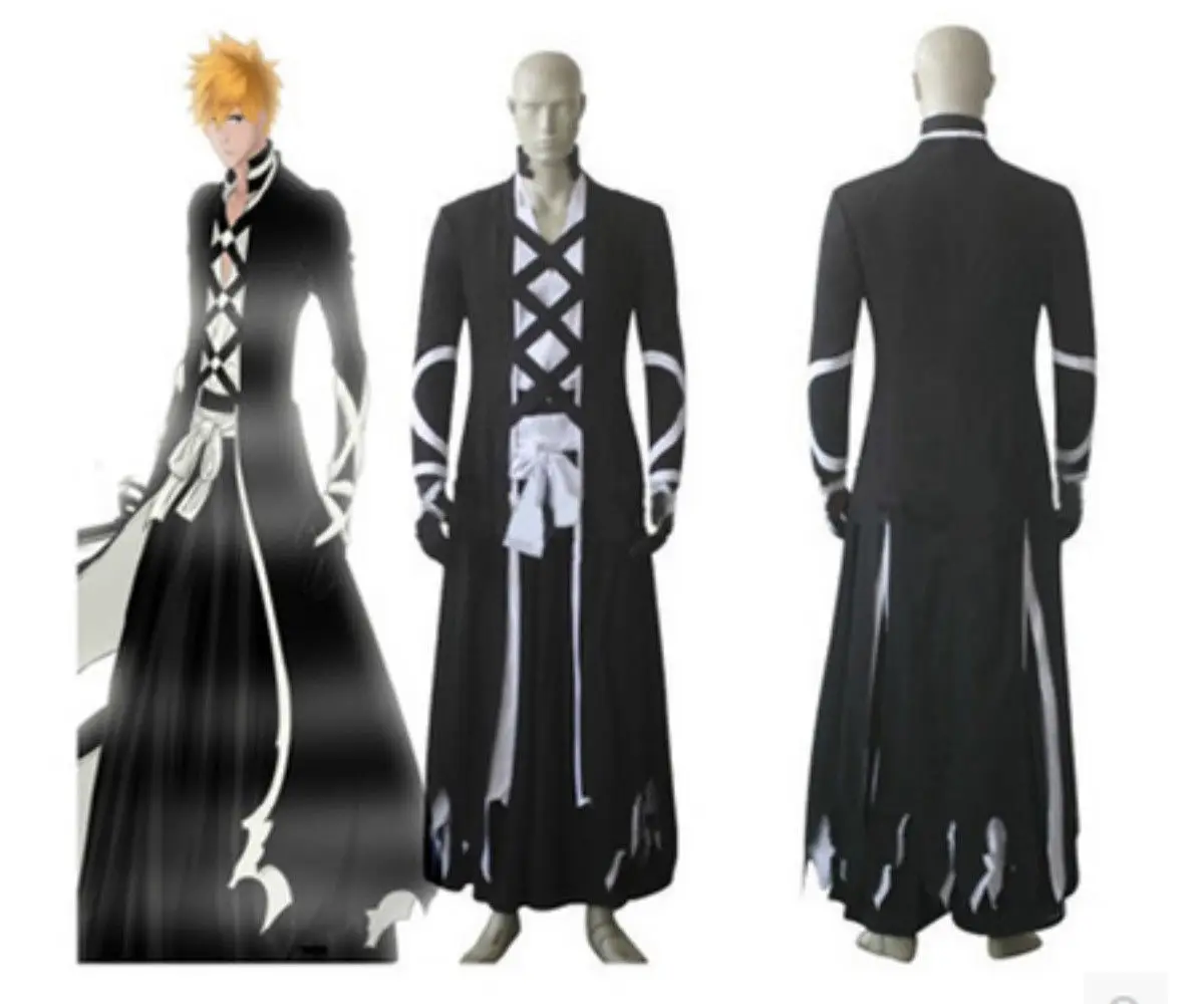 Bleach Kurosaki Ichigo New Bankai cosplay costume outfit Halloween