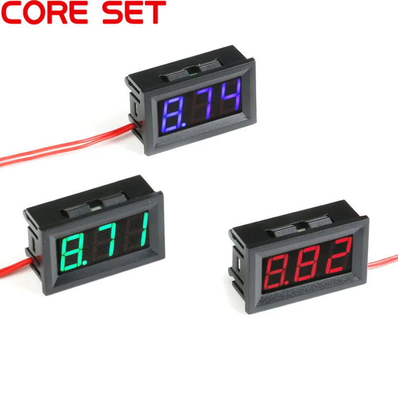 

AC 30-500V 0.56" Inch LED Digital Voltmeter Voltage Meter Volt Instrument Tool 2 Wires Red Green Blue Display 110V 220V 380V DIY
