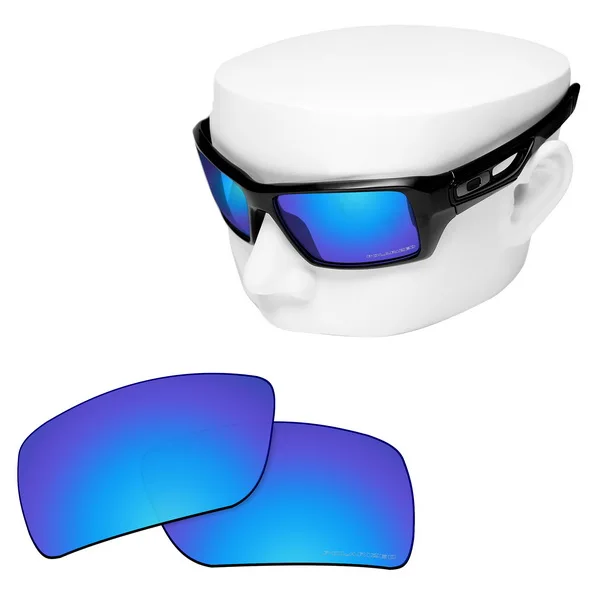 OOWLIT Анти-Царапины Сменные линзы для-солнцезащитные очки Oakley повязка 2 OO9136 травления поляризованных солнцезащитных очков - Цвет линз: Blue Mirror