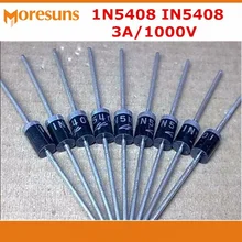 Быстрая 100 шт./лот выпрямительный диод 1N5408 IN5408 3A/1000 в