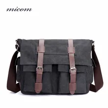 

Micom Vintage Belt Bag Men Messenger Bags Canvas Large Capacity Shoulder Bag Business Travel Bag for Men Crossbody Handbag