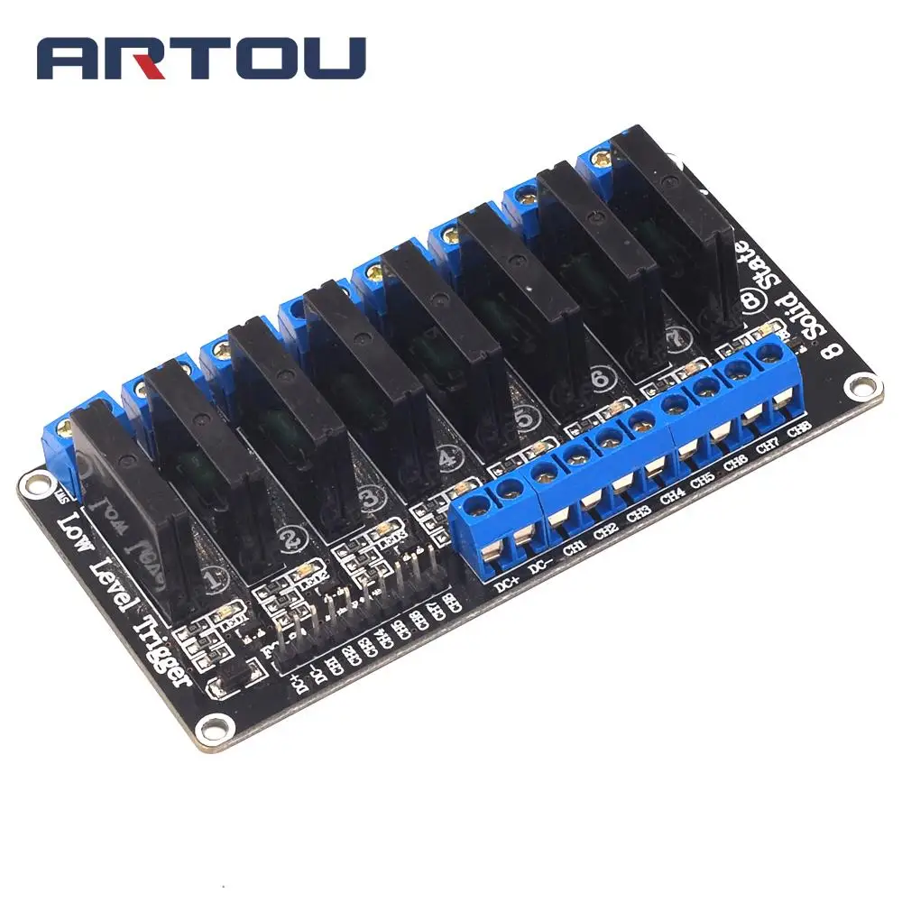 

24V 8 Channel Solid State Relay Module Low Level Trigger DC-AC 250V 2A Output with Resistive Fuse