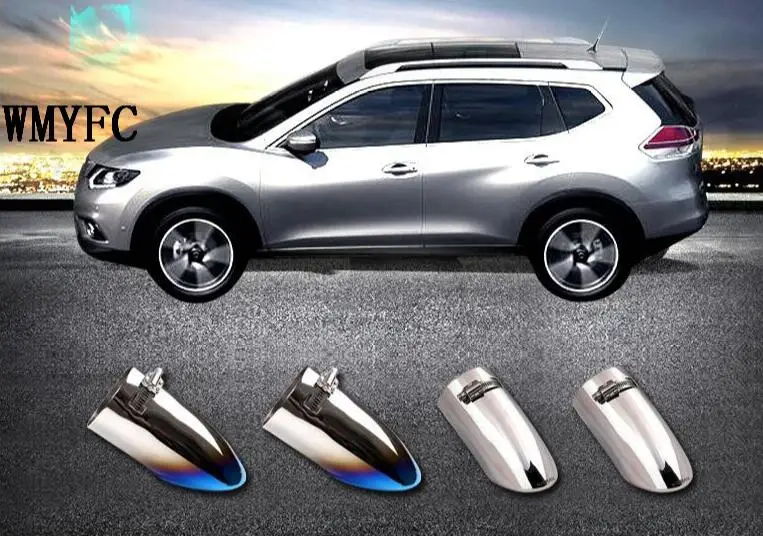 For Nissan X-Trail XTrail T32/Rogue 2017 2018 2019 car cover muffler exterior end pipe dedicate stainless steel exhaust tip tail