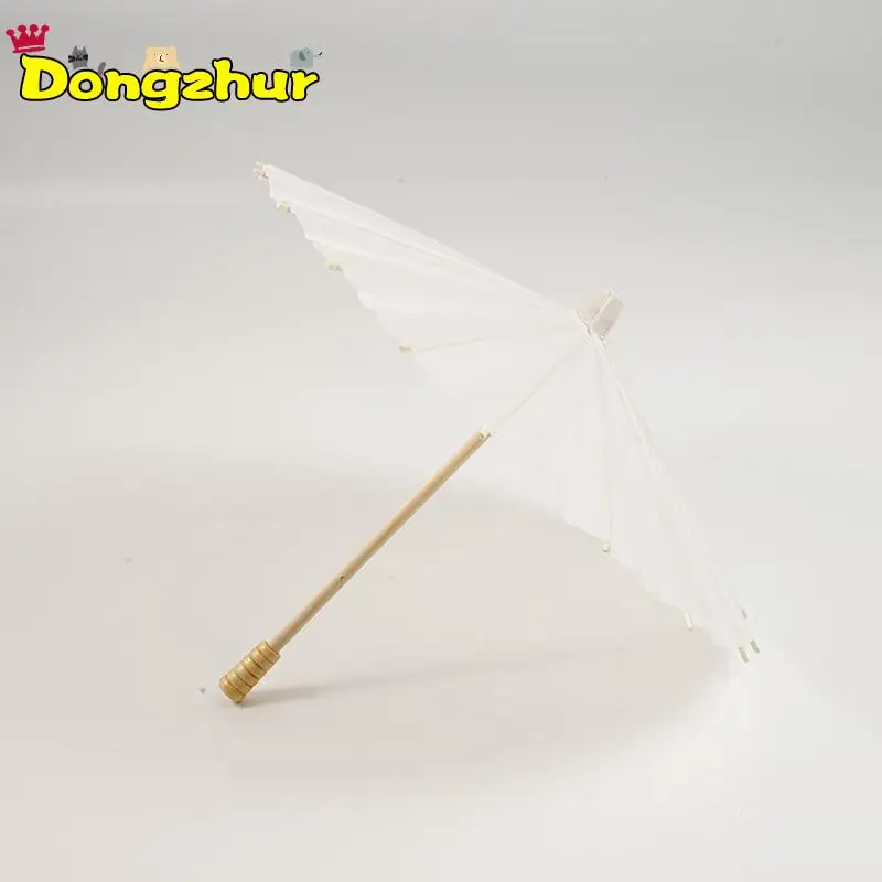 

White Blank 4 Type Chinese Style Paper Umbrella Traditional Parasol For Kids Painting Drawing Diy Craft Education Christmas Toy