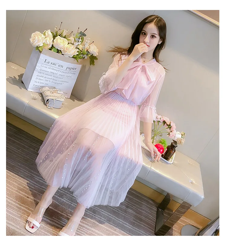2019 nieuwe Koreaanse versie zeer fee Franse minderheid jurk kinderen populaire zomer mode lente en herfst vrouwen temperament