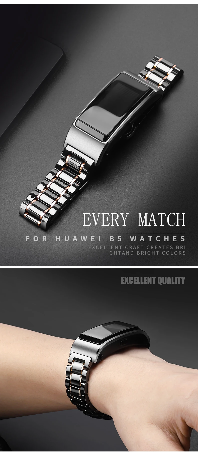Pulseira de Cerâmica para Huawei Pulseiras para Huawei Talkband Honor Assista 18mm Substituição b6 b3 Acessórios b5 s1 5 Cheap Acessórios inteligentes