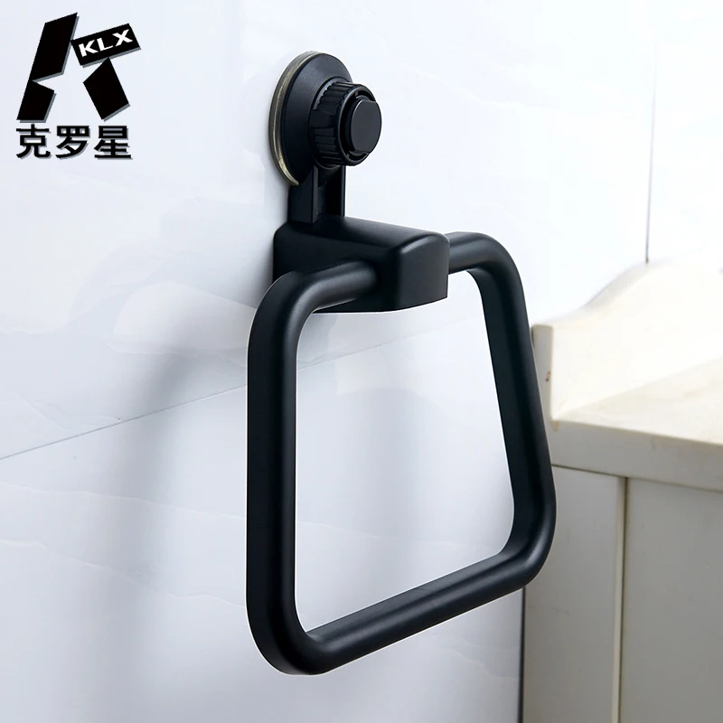 

KLX vacuum Strong Suction cup towel ring kitchen Punch free No trace Towel hook Household Storage Shelf bathroom Towel Holder
