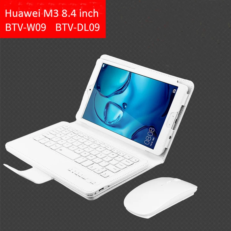 

For Huawei MediaPad M3 Lite 10 BAH-W09 BAH-AL00 10.1 inch Tablet Detachable ABS Bluetooth Keyboard PU Leather Case Cover