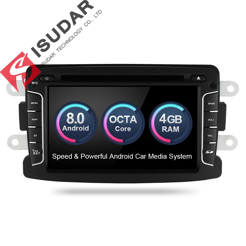 Isudar font b Car b font Multimedia Player GPS Android 8 0 For Dacia Sandero Duster