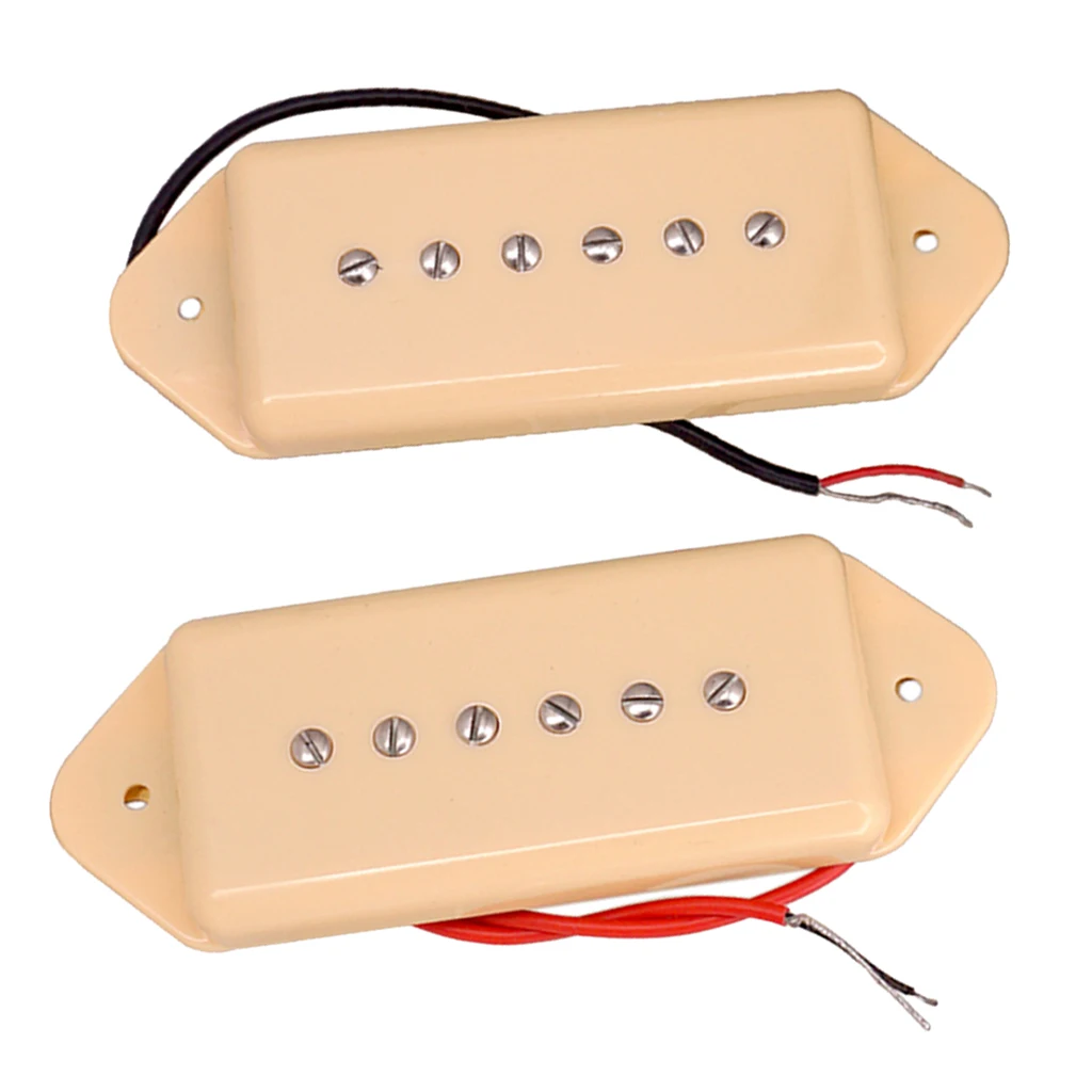 1 Pair Soapbar P90 Guitar Pickups Neck&Bridge for LP Guitar Replacement Parts