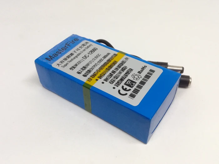 MasterFire 10 компл./лот 12V литиевая батарея 12V 6800mah батарея супер перезаряжаемая литий-ионная аккумуляторная батарея для камеры видеонаблюдения