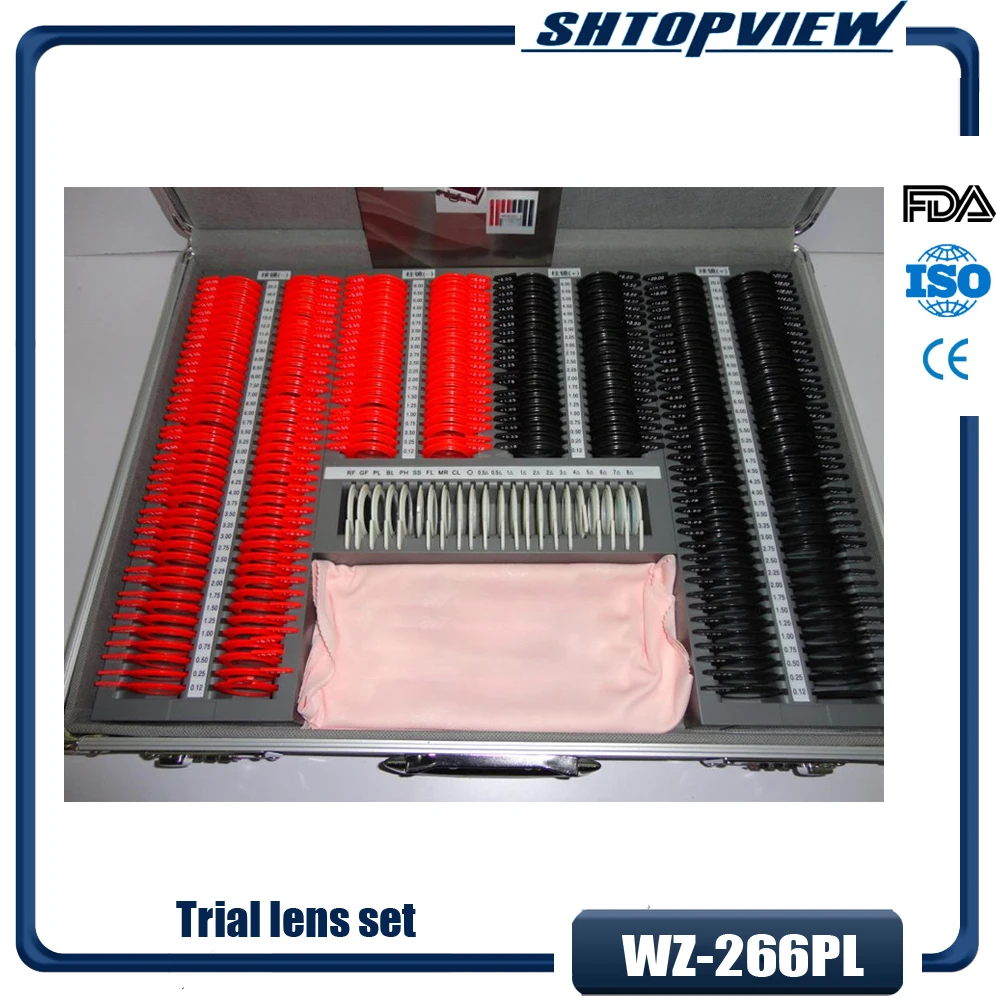

WZ-266PL Cheapest Aluminium Case Optometry Trial lens set Plastic trial lens