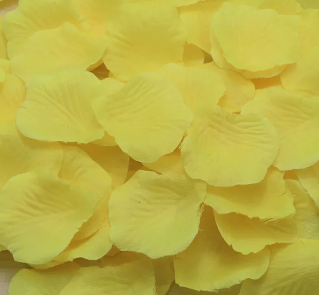 New 200pcs Lot Yellow Rose Petals Wedding Decorations Fake Artificial Silk Flowers Party Diy Festive Supplies Flower Party Artificial Flowers Silk Flowersilk Flowers Aliexpress